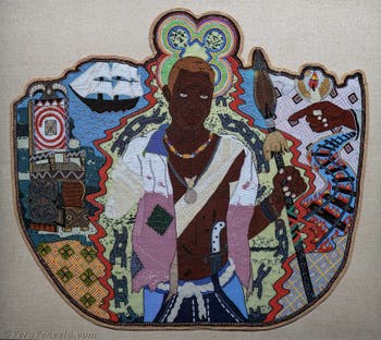 Big Chief Demond Melancon, Braccio amputato, alla Corderia dell'Arsenale di Venezia, Biennale 2026