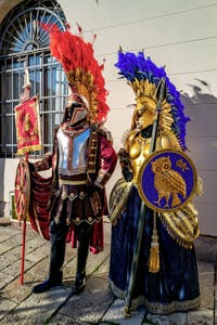 La sfilata dei costumi del Carnevale di Venezia 2026 sul Campo San Lorenzo.