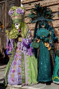 La sfilata dei costumi del Carnevale di Venezia 2026 sul Campo San Lorenzo.