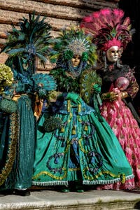 La sfilata dei costumi del Carnevale di Venezia 2026 sul Campo San Lorenzo.