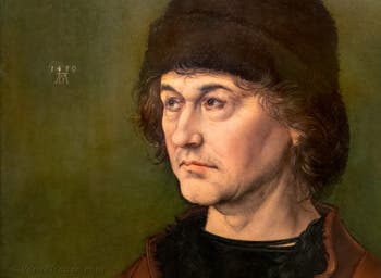 Albrecht Dürer, Ritratto del padre dell'artista, olio su tavola, 1490, agli Uffizi, Firenze, Italia