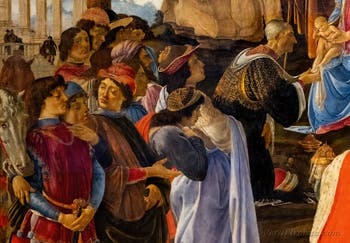 Adorazione dei Magi di Botticelli, 1475-1477, Galleria degli Uffizi, Firenze, Italia