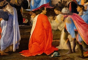 lAdorazione dei Magi di Botticelli, 1475-1477, Galleria degli Uffizi, Firenze, Italia