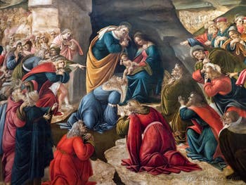 Botticelli, Adorazione dei Magi 1490-1500, Galleria degli Uffizi Firenze Italia