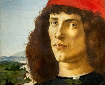 Sandro Botticelli, Ritratto di il Giovane con medaglia, 1475, Galleria degli Uffizi, Firenze, Italia