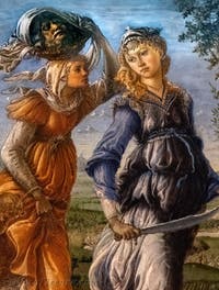 Sandro Botticelli, Il ritorno di Giuditta dal campo nemico a Betulia, 1470, Galleria degli Uffizi, Firenze, Italia