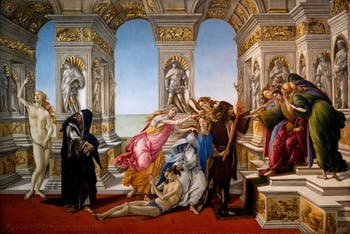 Sandro Botticelli, La Calunnia, 1495-1497, Galleria degli Uffizi, Firenze, Italia