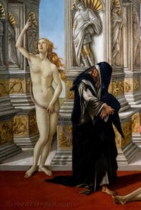 Sandro Botticelli, La Calunnia, 1495-1497, Galleria degli Uffizi, Firenze, Italia