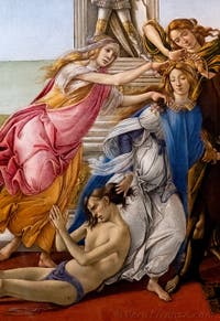 Sandro Botticelli, La Calunnia, 1495-1497, Galleria degli Uffizi, Firenze, Italia