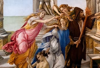 Sandro Botticelli, La Calunnia, 1495-1497, Galleria degli Uffizi, Firenze, Italia