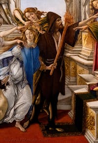 Sandro Botticelli, La Calunnia, 1495-1497, Galleria degli Uffizi, Firenze, Italia