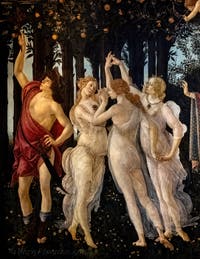 Sandro Botticelli, La Primavera, 1481-1482, Galleria degli Uffizi, Firenze, Italia