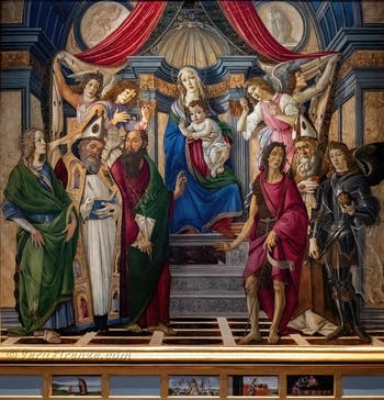 Sandro Botticelli, Madonna col Bambino in trono, Galleria degli Uffizi, Firenze, Italia