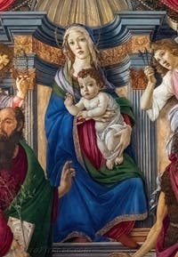 Sandro Botticelli, Madonna col Bambino in trono, Galleria degli Uffizi, Firenze, Italia
