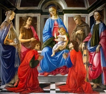 Sandro Botticelli, Madonna con Bambino e Santa Maria Maddalena, Galleria degli Uffizi, Firenze, Italia