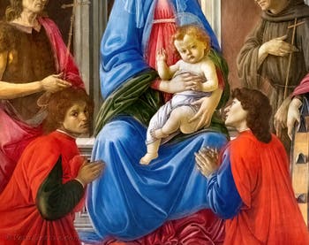 Sandro Botticelli, Madonna con Bambino e Santa Maria Maddalena, Galleria degli Uffizi, Firenze, Italia
