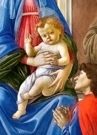 Sandro Botticelli, Madonna con Bambino e Santa Maria Maddalena, Galleria degli Uffizi, Firenze, Italia