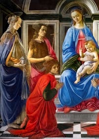 Sandro Botticelli, Madonna con Bambino e Santa Maria Maddalena, Galleria degli Uffizi, Firenze, Italia
