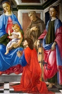 Sandro Botticelli, Madonna con Bambino e Santa Maria Maddalena, Galleria degli Uffizi, Firenze, Italia