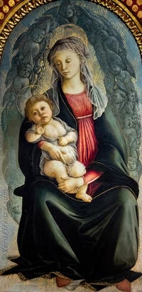 Sandro Botticelli, Madonna con Bambino in gloria di Serafini, Galleria degli Uffizi, Firenze, Italia