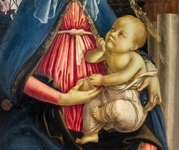 Sandro Botticelli, Madonna col Bambino in trono nel giardino delle rose, Galleria degli Uffizi, Firenze, Italia