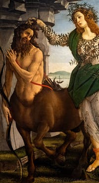 Sandro Botticelli, Pallade e il Centauro, Galleria degli Uffizi, Firenze, Italia