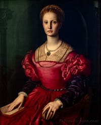 Bronzino Agnolo Tori, Lucrezia Panciatichi, 1541, Galleria degli Uffizi a Firenze, Italia