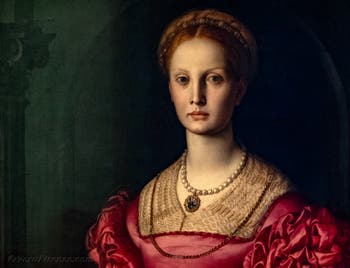 Bronzino Agnolo Tori, Lucrezia Panciatichi, 1541, Galleria degli Uffizi a Firenze, Italia