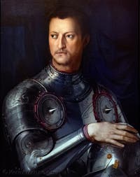 Bronzino, Ritratto di Cosimo I de' Medici in armatura, 1545, Galleria degli Uffizi, Firenze, Italia