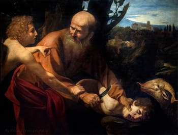 Caravaggio Michelangelo Merisi, Il sacrificio di Isacco, 1603, Galleria degli Uffizi, Firenze, Italia
