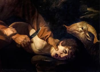 Caravaggio Michelangelo Merisi, Il sacrificio di Isacco, 1603, Galleria degli Uffizi, Firenze, Italia