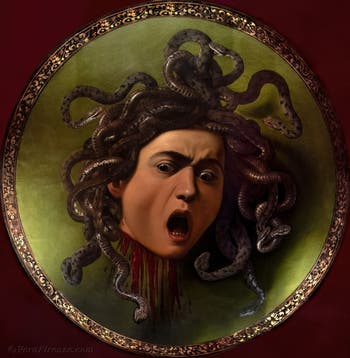 Caravaggio Michelangelo Merisi, Testa di Medusa, 1596-1598, Galleria degli Uffizi, Firenze, Italia