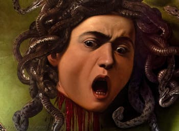 Caravaggio Michelangelo Merisi, Testa di Medusa, 1596-1598, Galleria degli Uffizi, Firenze, Italia