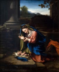 Correggio, La Vergine che adora il Bambino, 1524-1526, Galleria degli Uffizi a Firenze, Italia