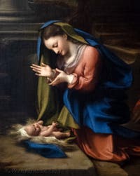 Correggio, La Vergine che adora il Bambino, 1524-1526, Galleria degli Uffizi a Firenze, Italia