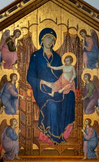Duccio di Buoninsegna, Maestà di Santa Maria Novella, Vergine Rucellai, 1285, Galleria degli Uffizi, Firenze, Italia