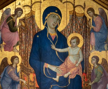 Duccio di Buoninsegna, Maestà di Santa Maria Novella, Vergine Rucellai, 1285, Galleria degli Uffizi, Firenze, Italia