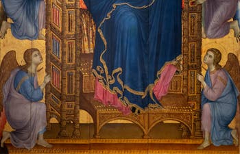 Duccio di Buoninsegna, Maestà di Santa Maria Novella, Vergine Rucellai, 1285, Galleria degli Uffizi, Firenze, Italia
