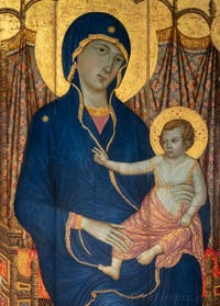 Duccio di Buoninsegna, Maestà di Santa Maria Novella, Vergine Rucellai, 1285, Galleria degli Uffizi, Firenze, Italia