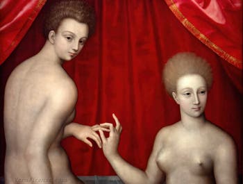 Scuola di Fontainebleau, Due donne al bagno, Galleria degli Uffizi, Firenze, Italia