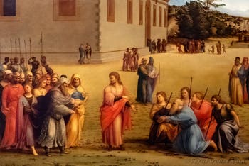 Francesco Granacci, Giuseppe presenta il padre e i fratelli al faraone, 1515, Galleria degli Uffizi a Firenze, Italia