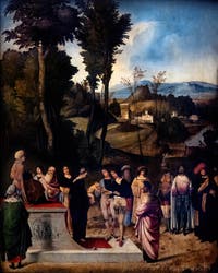 Giorgione, La prova del fuoco di Mosè, 1496-1502, Galleria degli Uffizi, Firenze, Italia