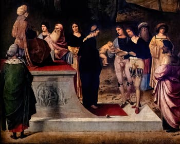 Giorgione, La prova del fuoco di Mosè, 1496-1502, Galleria degli Uffizi, Firenze, Italia