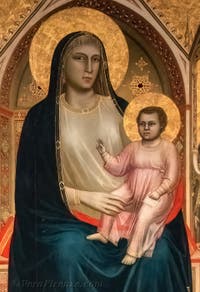 Giotto, Maestà di Ognissanti, Madonna di Ognissanti, 1310, Galleria degli Uffizi, Firenze, Italia