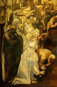 Leonardo da Vinci, Adorazione dei Magi, Galleria degli Uffizi, Firenze, Italia