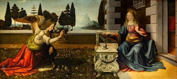 Leonardo da Vinci, Annunciazione, 1472, Galleria degli Uffizi, Firenze, Italia