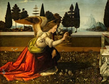 Leonardo da Vinci, Annunciazione, 1472, Galleria degli Uffizi, Firenze, Italia