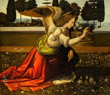 Leonardo da Vinci, Annunciazione, 1472, Galleria degli Uffizi, Firenze, Italia