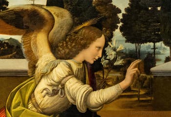 Leonardo da Vinci, Annunciazione, 1472, Galleria degli Uffizi, Firenze, Italia