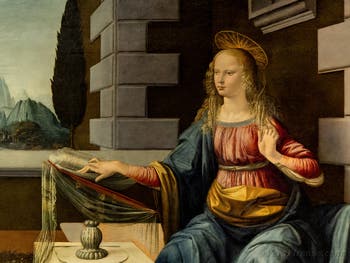 Leonardo da Vinci, Annunciazione, 1472, Galleria degli Uffizi, Firenze, Italia